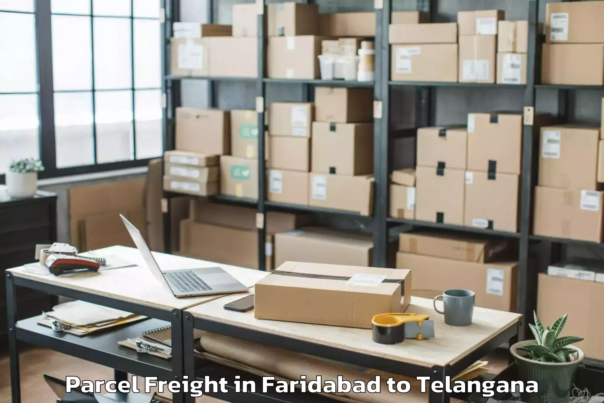 Easy Faridabad to Bellampalle Parcel Freight Booking